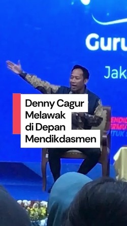 Video: Suasana Pecah Saat Denny Cagur Melawak di Depan Mendikdasmen