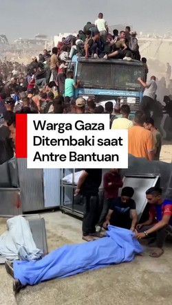 Video Pilu Warga Gaza Ditembak saat Antre Bantuan: Makanan Ini dari Darah