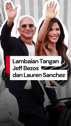 Video Lambaian Tangan Jeff Bezos dan Lauren Sanchez di Depan Hotel Venesia