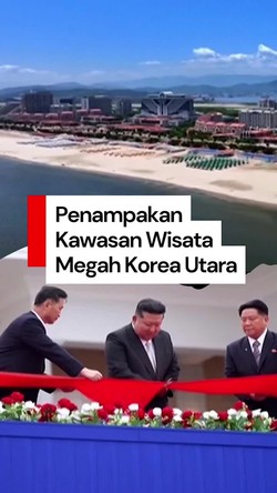 Video: Kim Jong Un Resmikan Wisata Pantai Megah di Korut, Tertarik Mampir?