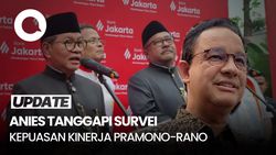 Video: Respons Anies soal Survei 77,73% Warga Jakarta Puas Kinerja Pramono