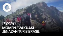Video: Detik-detik Evakuasi Turis Brasil yang Jatuh di Jurang Rinjani