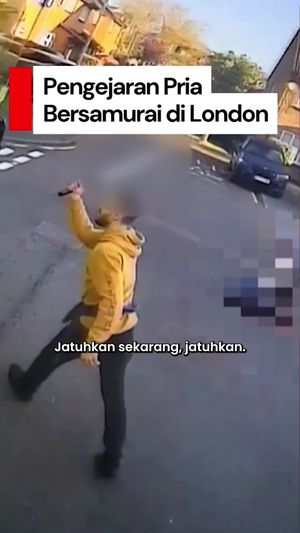 Video: Menegangkan! Aksi Pengejaran Pria Bersamurai Pembunuh Remaja London