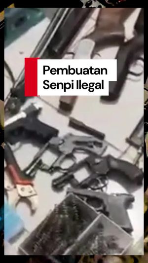 Video: Detik-detik Polisi Gerebek Home Industri Senpi Ilegal di Lampung 
