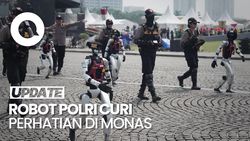 Video Aksi Robot Berompi Polri Curi Perhatian di Monas