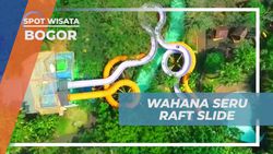 Mencoba Wahana Seru Raft Slide di Mekarsari Bogor  
