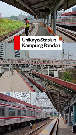 Video Keunikan Stasiun Kampung Bandan, Punya 2 Jalur di Atas dan Bawah