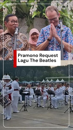 Video: Pramono Minta Mainkan Lagu The Beatles di Acara UK Royal Marine Band