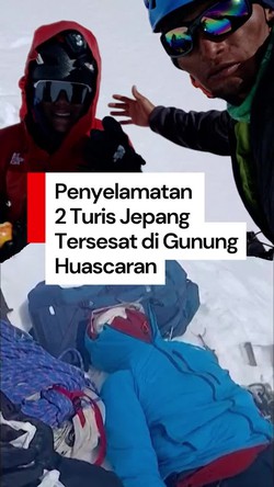 Video: Aksi Polisi Peru Selamatkan 2 Turis Jepang dari Gunung Huascaran