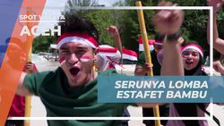 Menikmati Serunya Lomba Estafet Bambu dan Tawa Bahagia di Pantai Pasir Putih Aceh  
