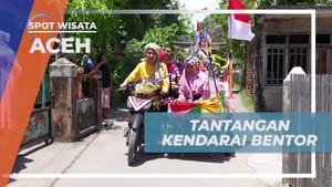 Menantang Keahlian Mengendarai Bentor saat Perayaan Kemerdekaan di Gampong Nusa Aceh  