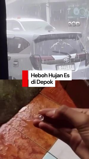 Video: Warga Depok Dihebohkan Fenomena Hujan Es