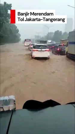 Video: Tol Jakarta-Tangerang Terendam Banjir Imbas Luapan Kali Sabi
