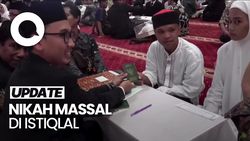 Video: Momen 100 Pasangan Pengantin Nikah Massal di Masjid Istiqlal