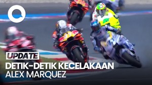 Video Detik-detik Kecelakaan yang Bikin Alex Marquez Patah Tulang Tangan