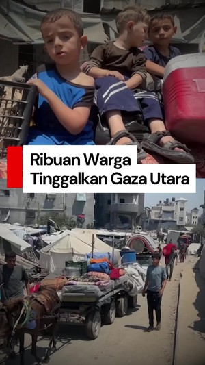 Video: Diminta Evakuasi oleh Israel, Ribuan Warga Tinggalkan Gaza Utara  