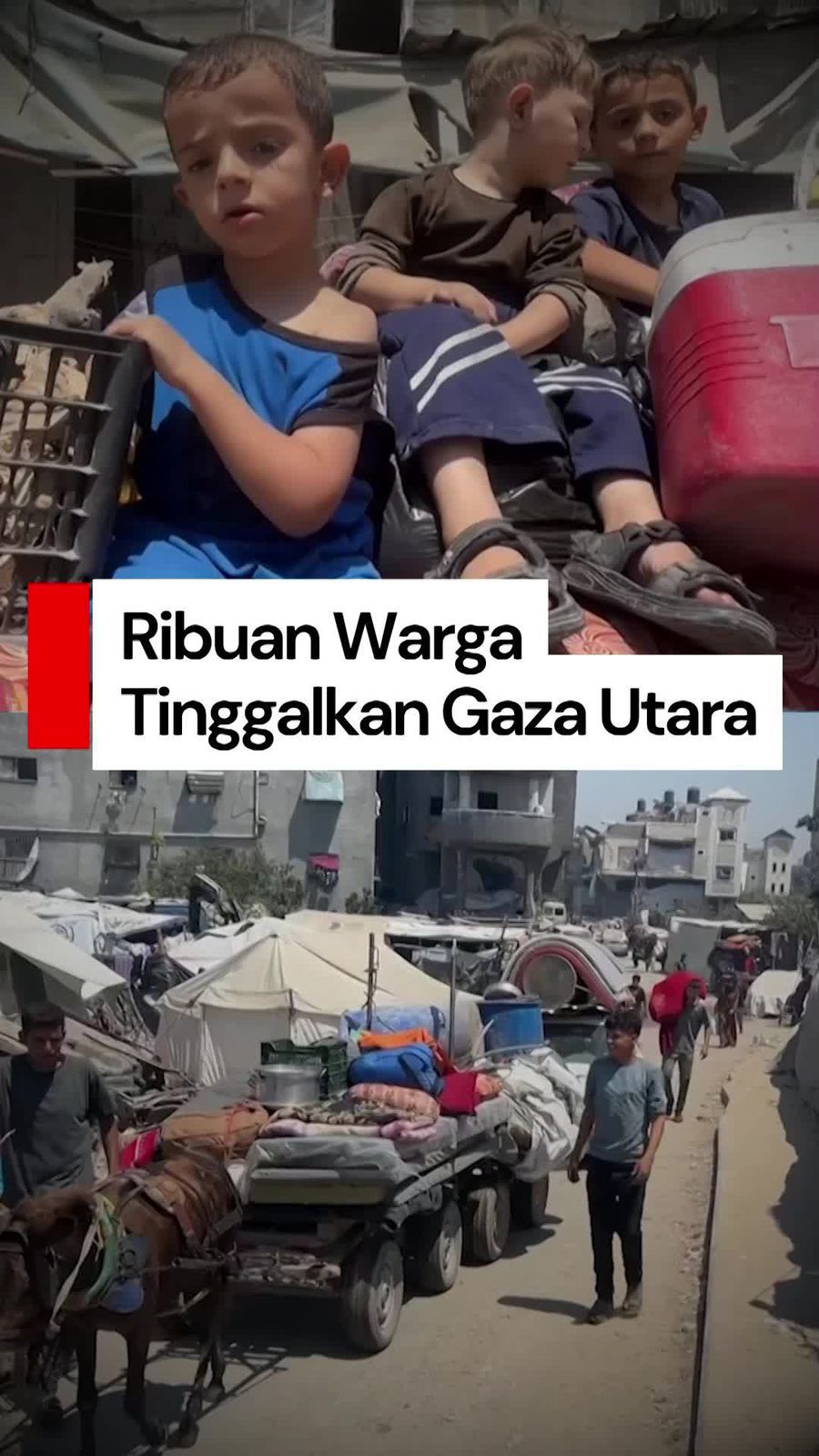 Video: Diminta Evakuasi oleh Israel, Ribuan Warga Tinggalkan Gaza Utara  