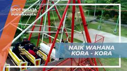 Mencoba Wahana Kora-Kora yang Mendebarkan di Green Valley, Purwakarta  