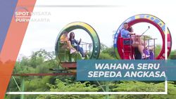 Menikmati Wahana Sepeda Angkasa dengan Pemandangan Indah di Green Valley, Purwakarta  
