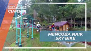Mencoba Naik Sky Bike dan Menikmati Pemandangan Indah di Cianjur  