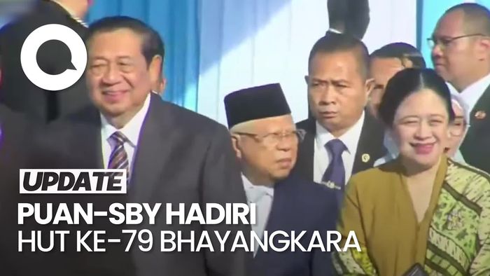 Video Senyum Puan dan SBY Saat Hadiri HUT ke-79 Bhayangkara di Monas