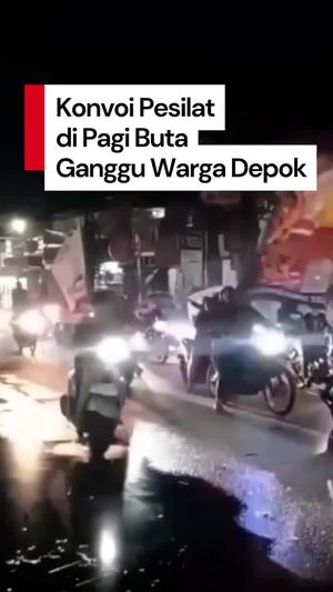 Video: Viral Konvoi Pesilat Geber-geber Motor di Depok Jam 2 Dini Hari
