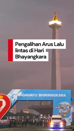 Video: Pengalihan Arus Lalu Lintas Hari Bhayangkara ke-79 di Monas