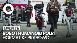 Video: Momen Prabowo Balas Hormat Robot Humanoid Polri