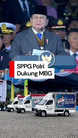 Video Prabowo Luncurkan SPPG Polri di HUT Bhayangkara, Dukung MBG