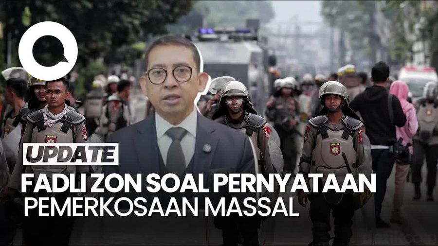 Video Fadli Zon soal Pernyataan Pemerkosaan Massal: Itu Pendapat Pribadi