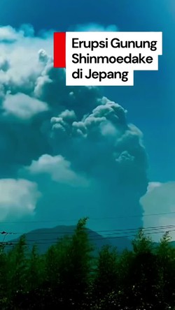 Video: Gunung Shinmoedake di Jepang Meletus, Semburkan Abu Setinggi 2,8 Km