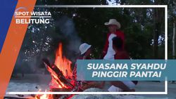 Menikmati Momen Barbeque di Pinggir Pantai Pulau Chakes yang Syahdu  