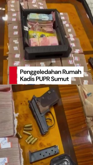 Video: KPK Sita Rp 2,8 M dan Pistol saat Geledah Rumah Kadis PUPR Sumut