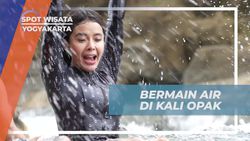 Menikmati Keindahan Alam saat Bermain Air di Kali Opak, Yogyakarta  