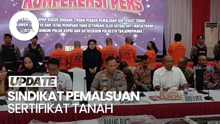 Video: Polda Kepri Tangkap 7 Pelaku Pemalsuan Sertifikat Tanah