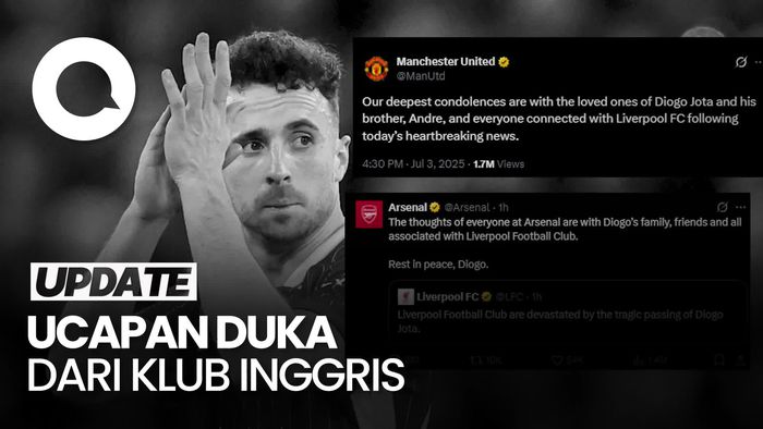 Video: Diogo Jota Meninggal Dunia, Klub-klub Inggris Ucapkan Belasungkawa