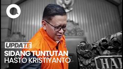 Video Hasto Berompi Oranye Hadapi Tuntutan Terkait Kasus Harun Masiku