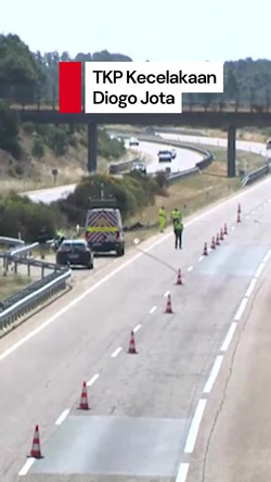 Video: Melihat TKP Kecelakaan Diogo Jota, Lamborghini Hancur Terbakar