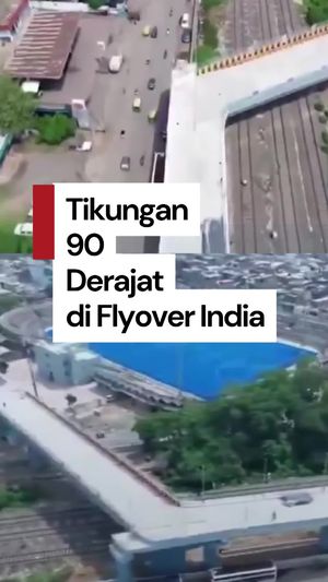 Video: Geger Flyover di India dengan Tikungan 90 Derajat
