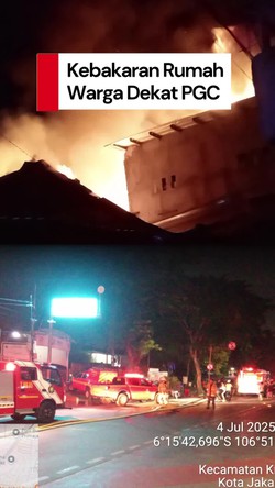 Video: Kebakaran Terjadi di Dekat PGC, 14 Damkar Diterjunkan