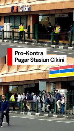 Video: Pro-Kontra Pagar Stasiun Cikini, Warga Sarankan Dibongkar