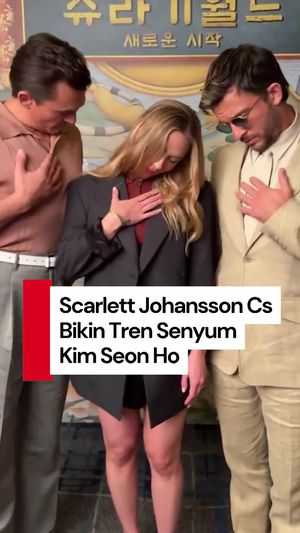 Video Scarlett Johansson-Jonathan Bailey Ikutan Tren Senyum Kim Seon Ho