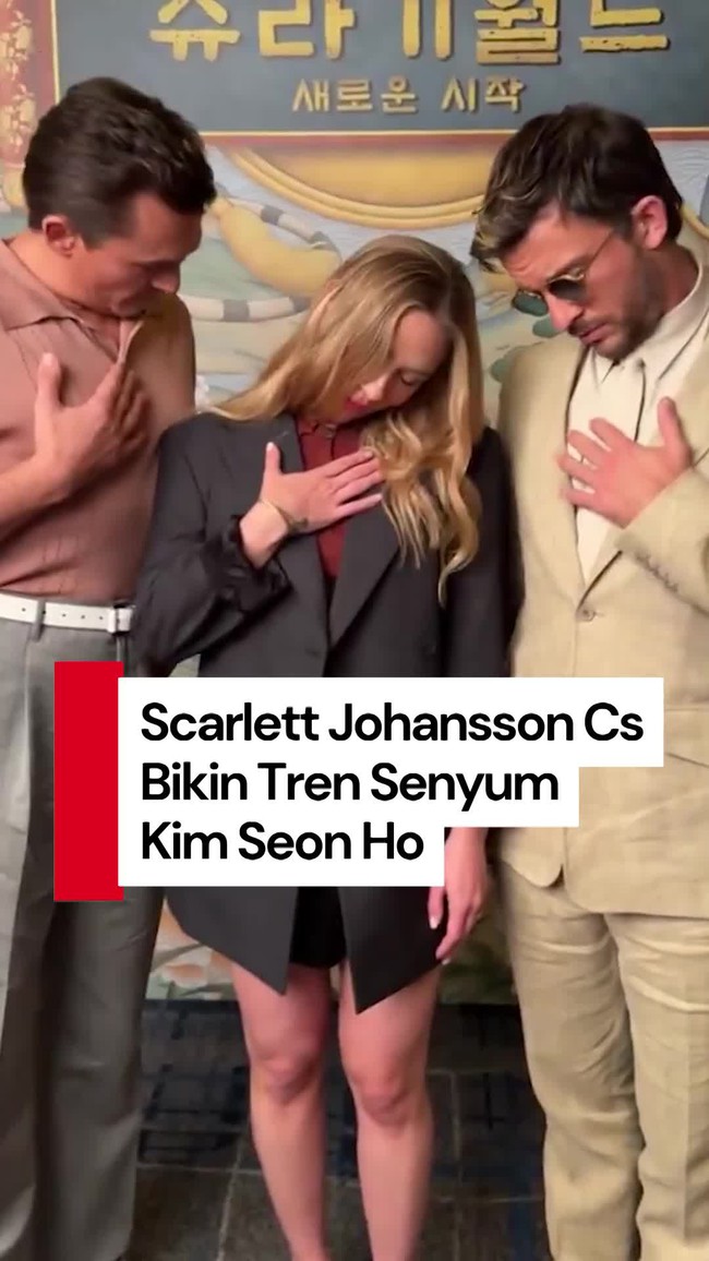 Video Scarlett Johansson-Jonathan Bailey Ikutan Tren Senyum Kim Seon Ho