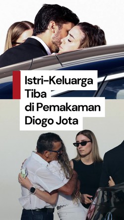 Video: Raut Kesedihan Istri saat Tiba di Upacara Pemakaman Diogo Jota