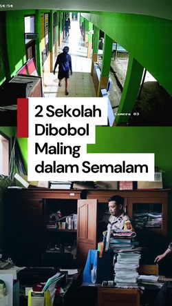 Video Aksi Komplotan Maling Bobol 2 Sekolah dalam Semalam di Sukabumi