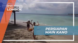 Bersiap Memulai Perjalanan Kano di Pantai Lombok  