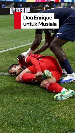 Video Luis Enrique Doakan Musiala Agar Segera Sembuh