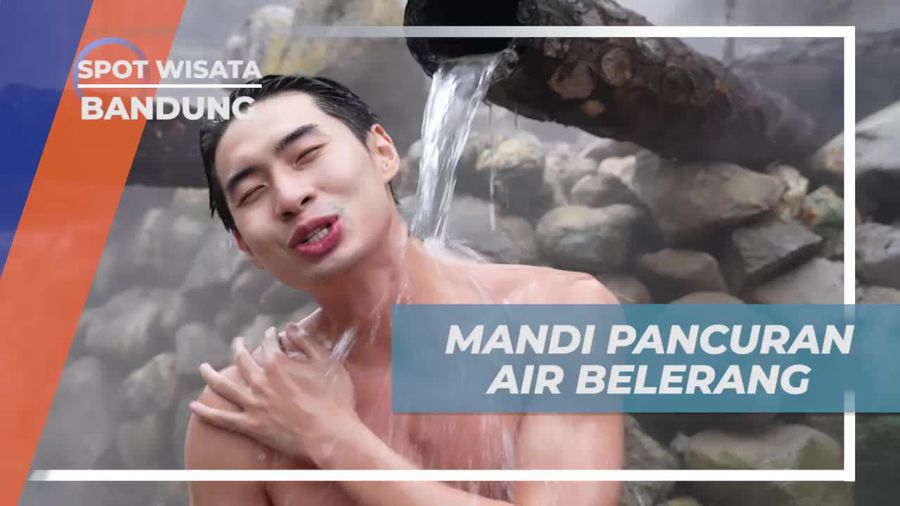 Merasakan Kenikmatan Mandi Pancuran Air Belerang di Kawah Rengganis Bandung  