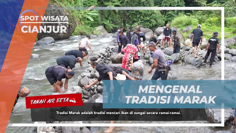 Mengenal Tradisi Marak dalam Mencari Ikan di Sungai Kampung Adat Miduana di Cianjur  