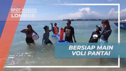 Bermain Voli Pantai di Atas Air di Gili Trawangan Lombok  